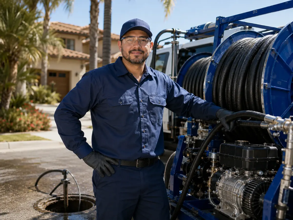 Hydro jet sewer cleaning in Harmony