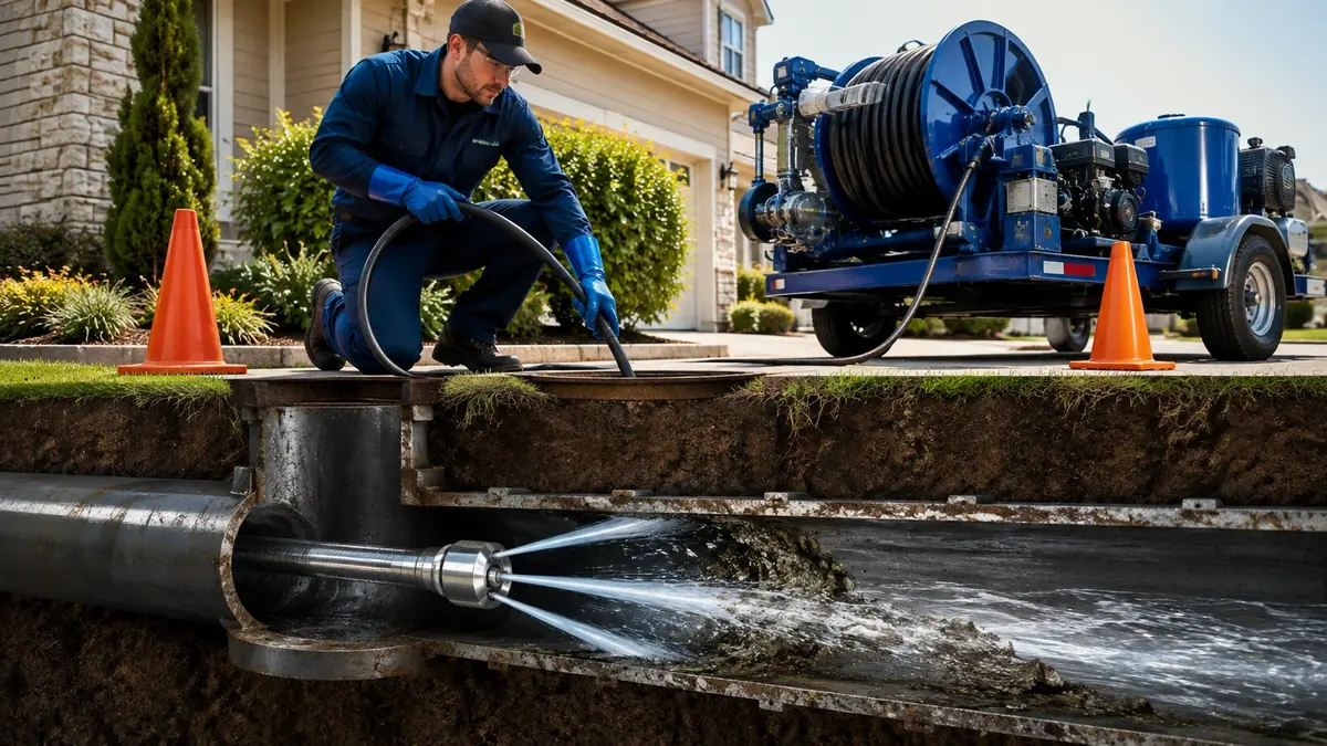 Main Sewer Line Hydro Jet Cleaning in Harmony