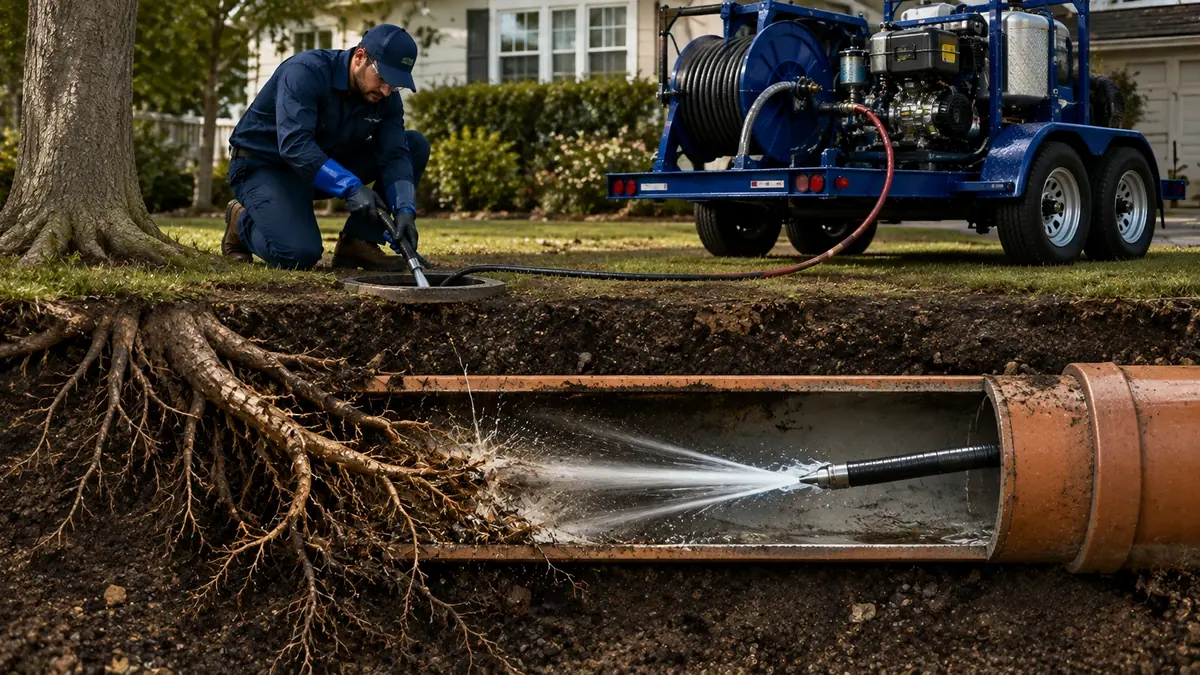 Tree Root Removal with Hydro Jetting in Harmony